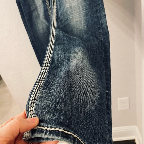 Rock&Roll Cowgirl Riding Jean 25X32 Bootcut Medium Wash Preloved - Picture 7 of 14